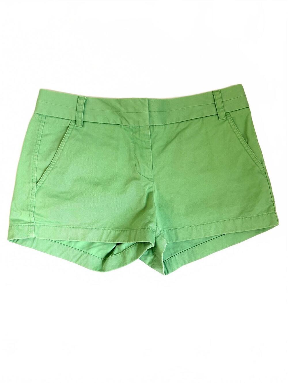 J.Crew | Women’s Lime Green Chino ShortsCuffed Hem Size 6